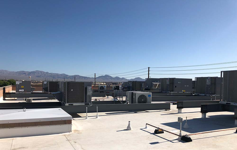 AC units on the roof